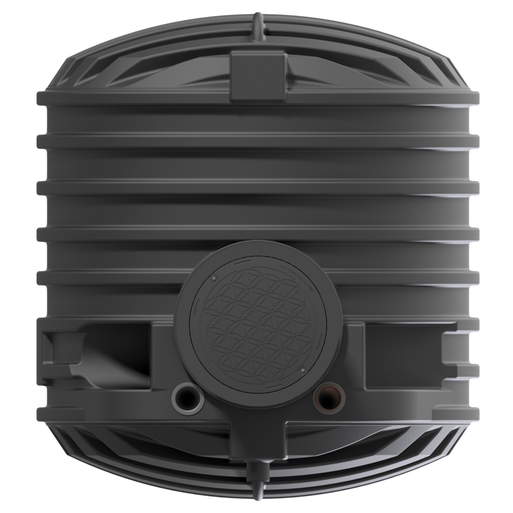 6500 L Erdtank mit Biovitor – Draufsicht