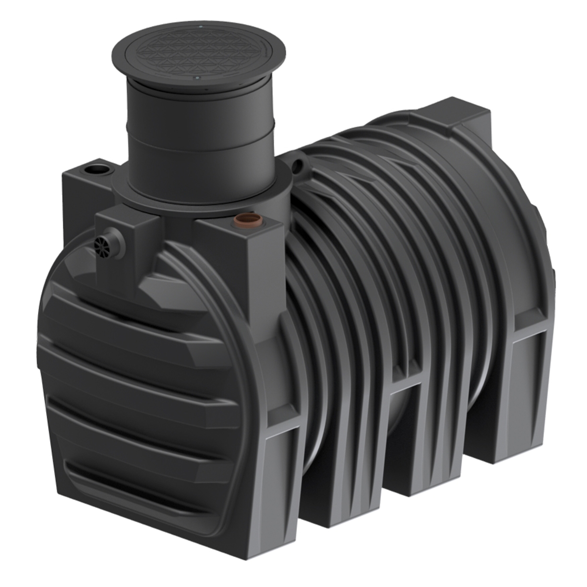 3200 L grundwasserstabiler Erdtank mit Biovitor-Filter