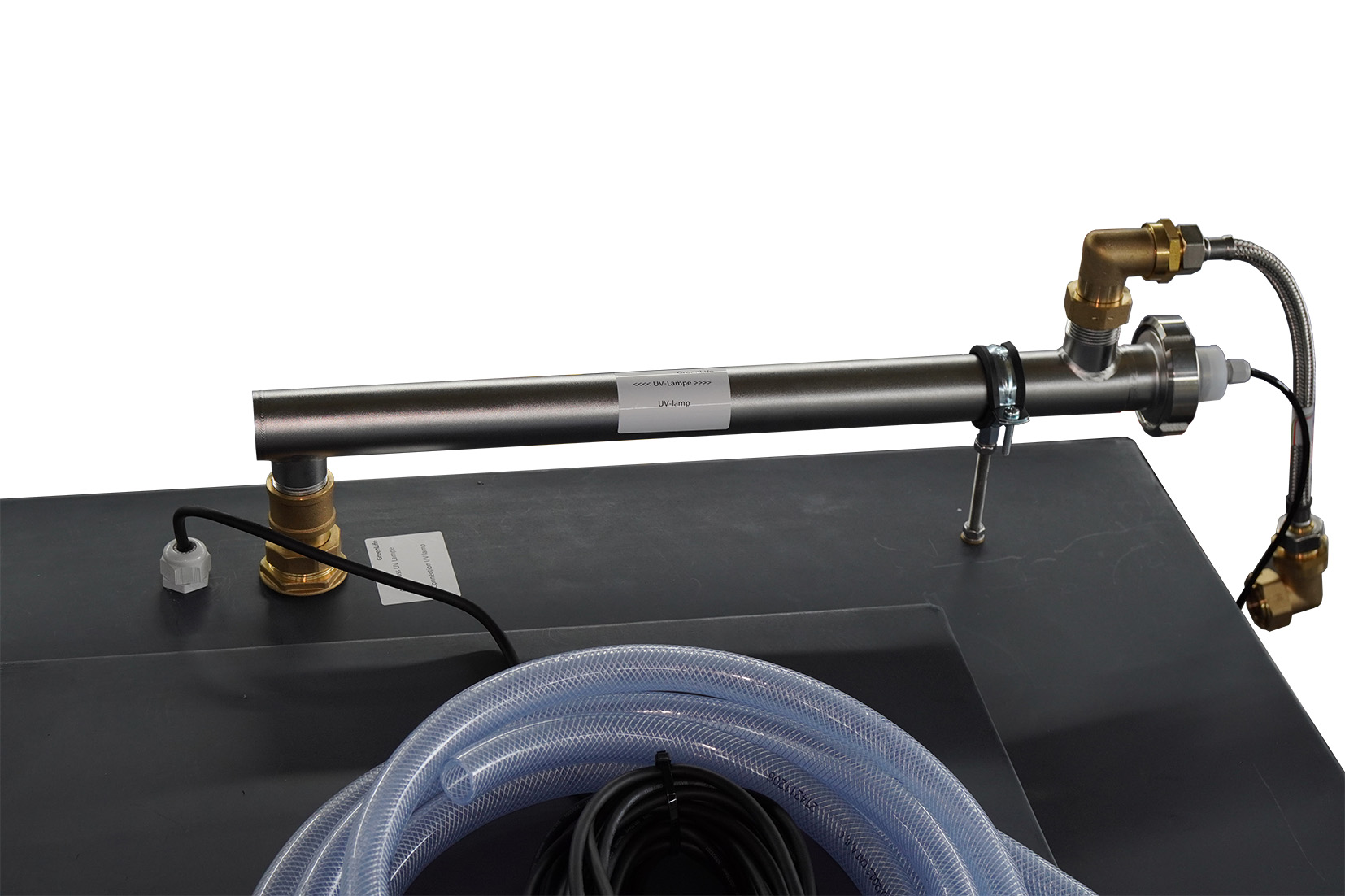 UV Lampe einer Festbettanlage mit UV Desinfektion