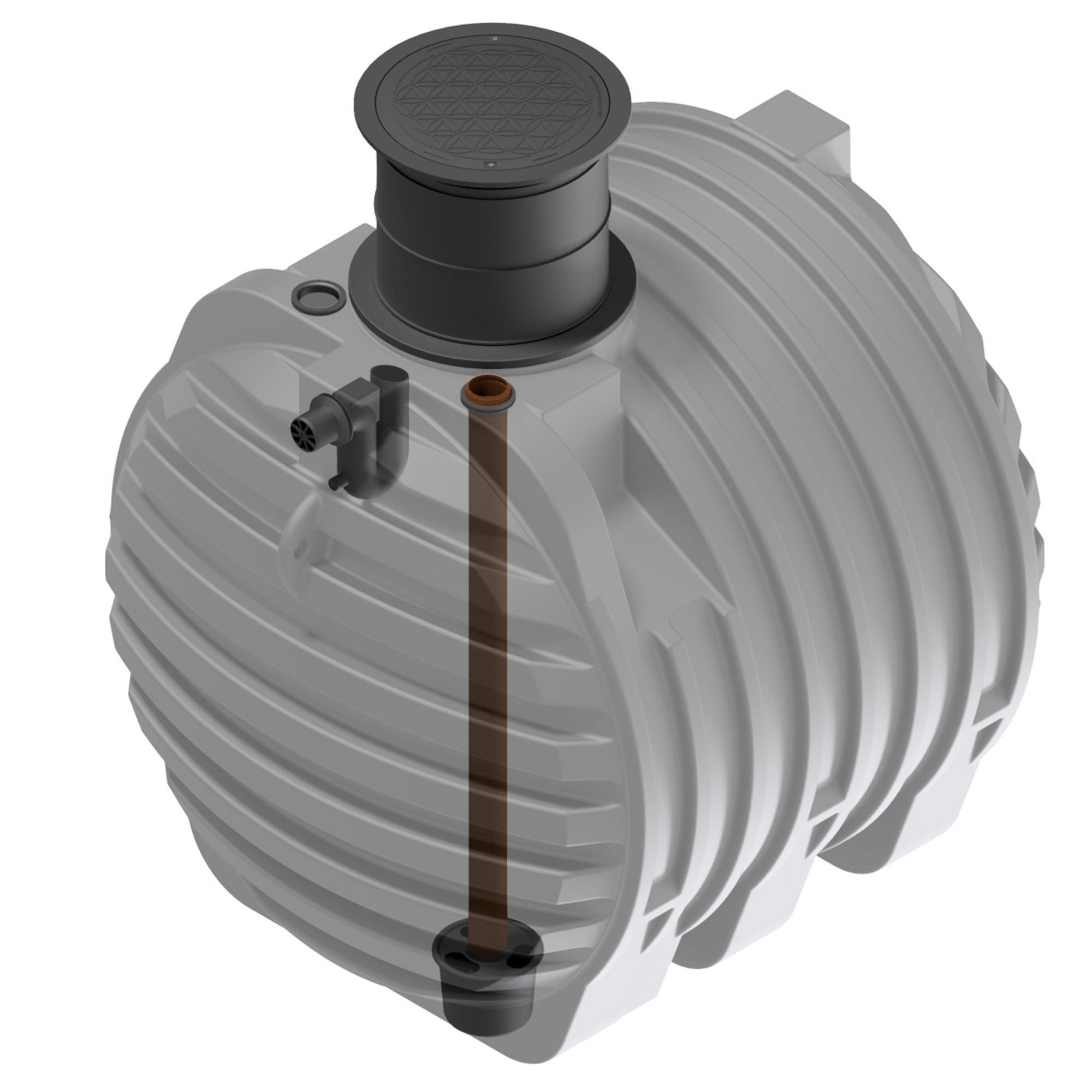 6500 L Erdtank mit Zulaufberuhiger