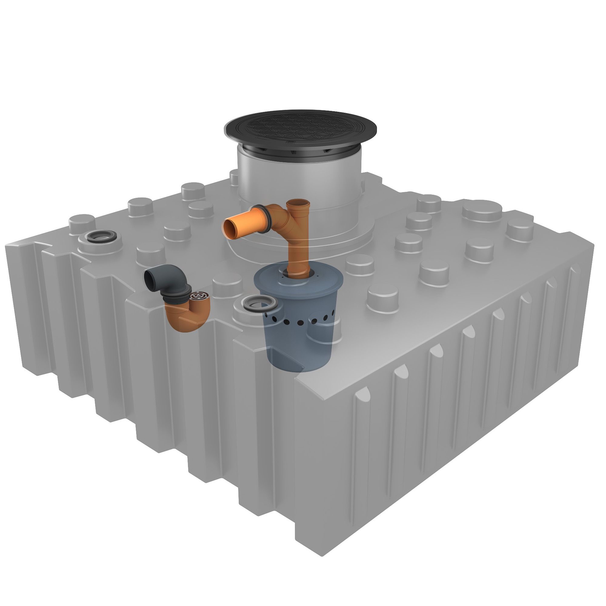 4000 L Flachtank mit Filter