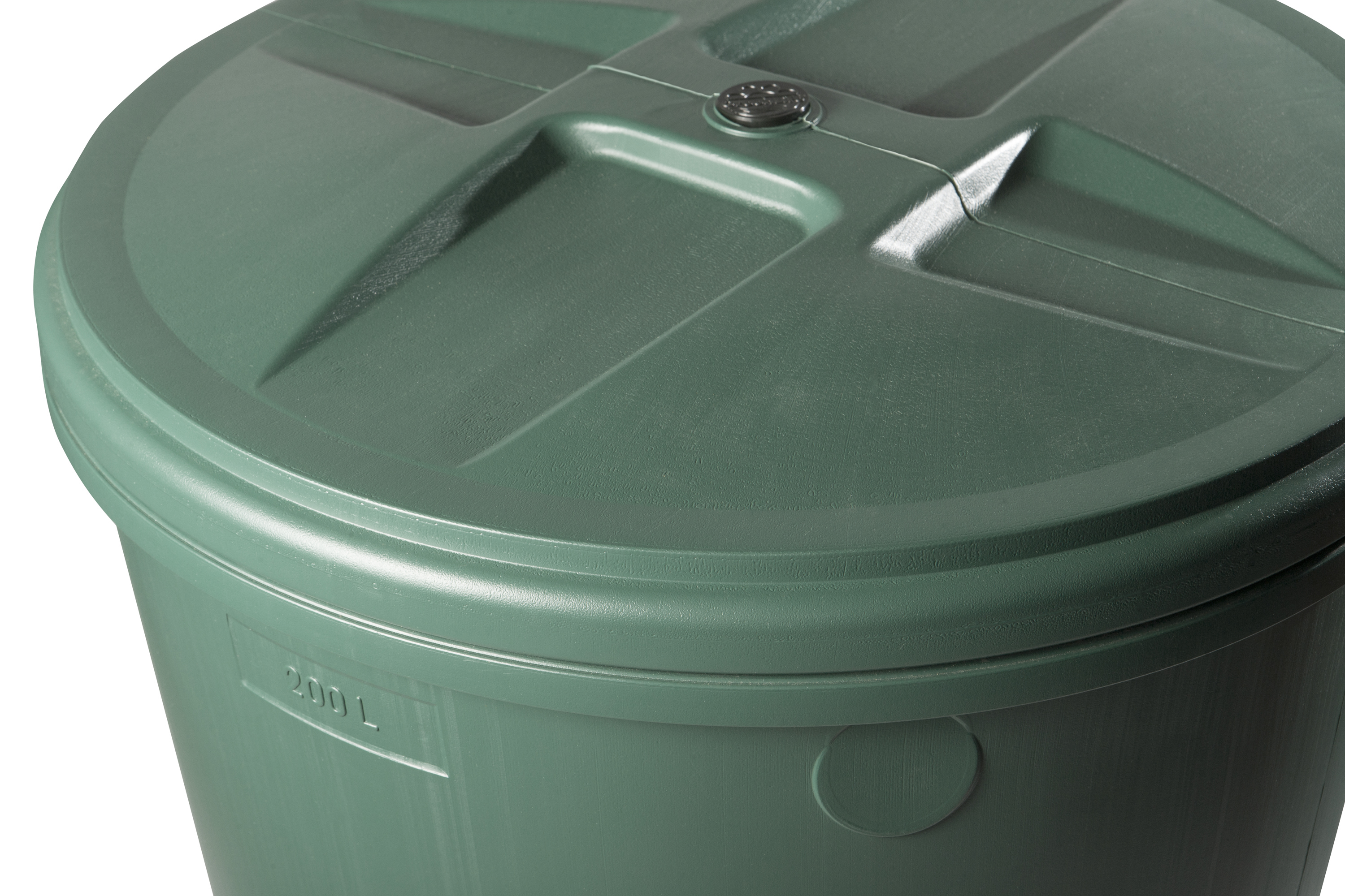Regentonne 200L Olivgrün – Mit Deckel