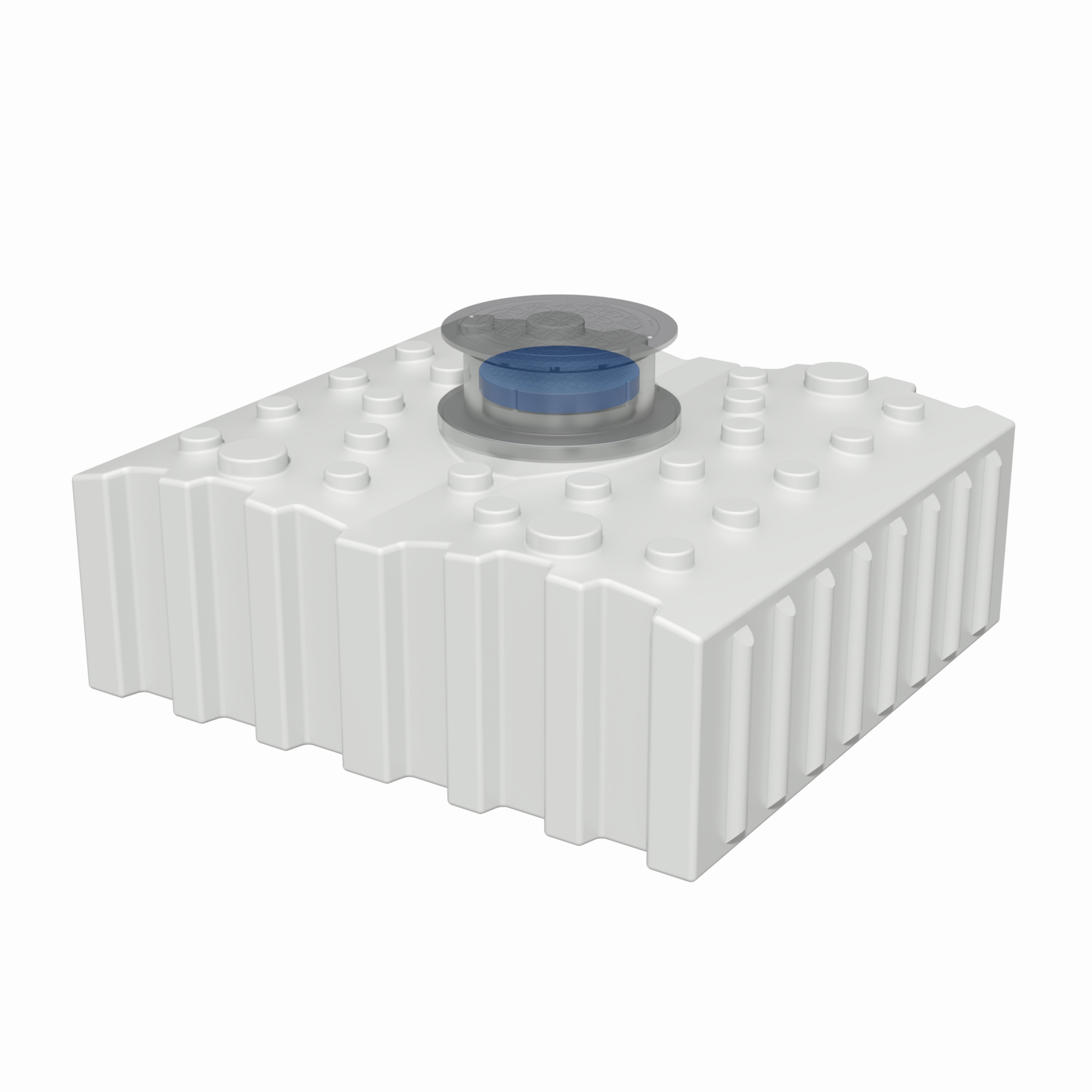 4000 L Trinkwasser-Flachtank inkl. Ausgleichsdom