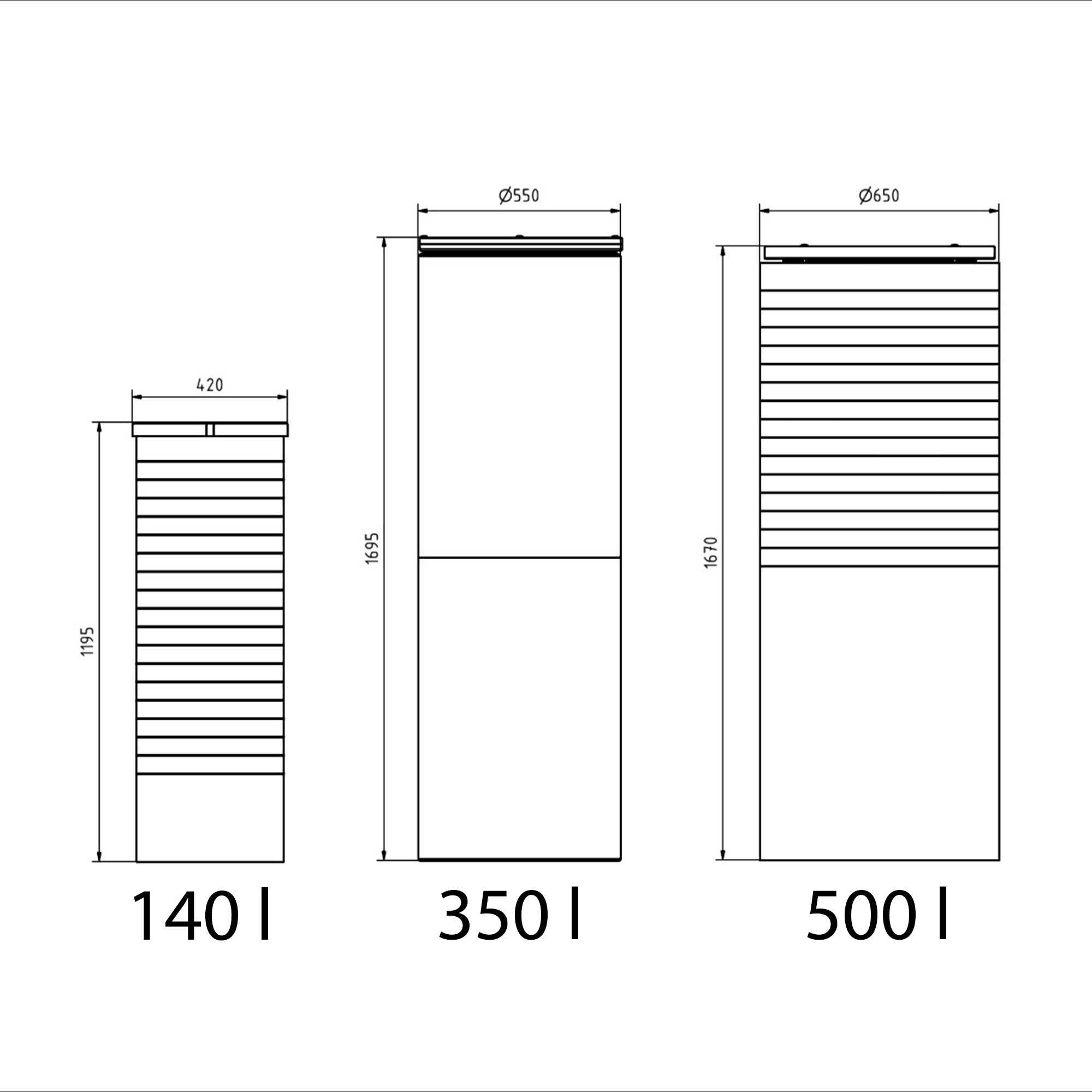GreenLife cylindrical cellar tanks (140 - 500 liters)