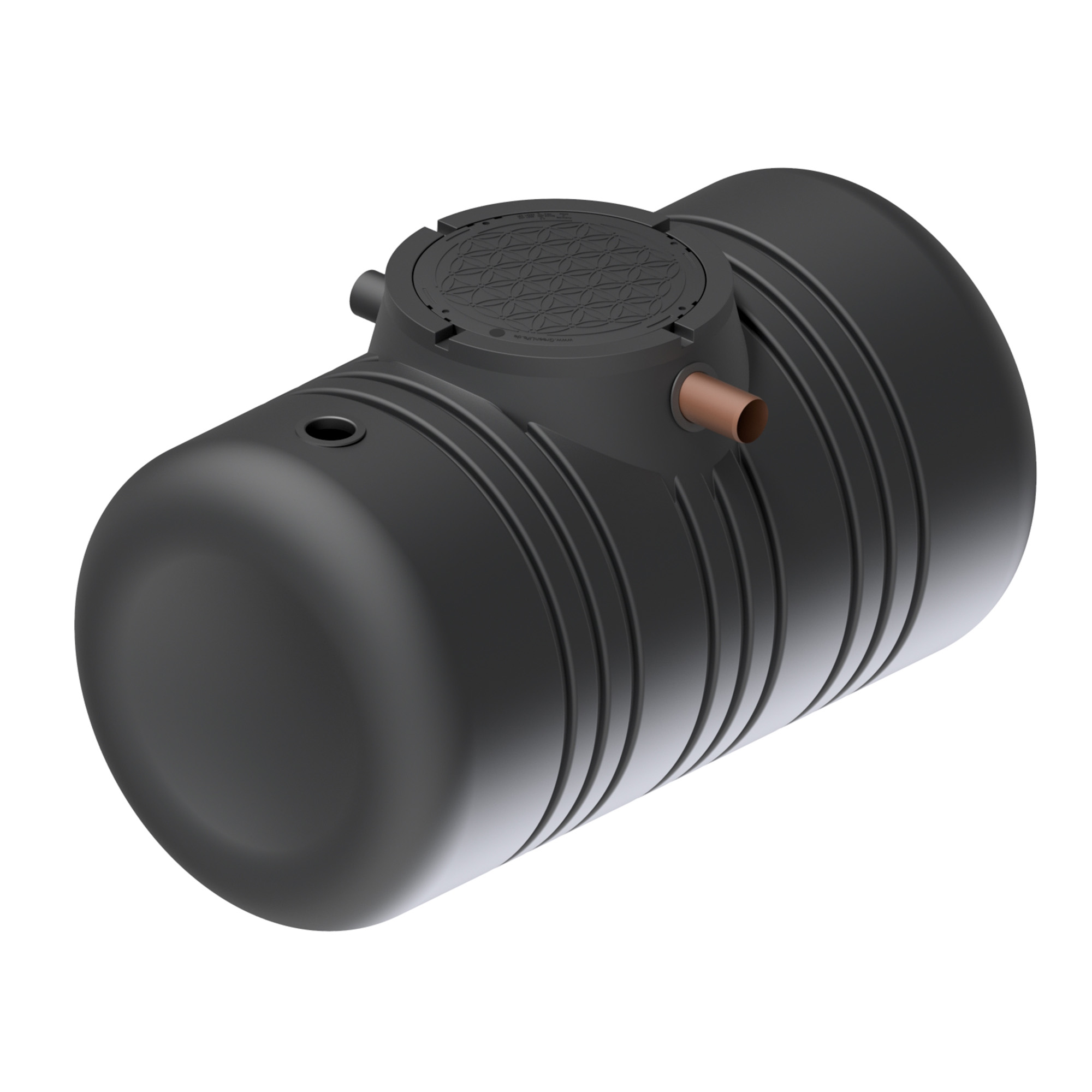 Erdtank 2100 Liter– Seitenansicht