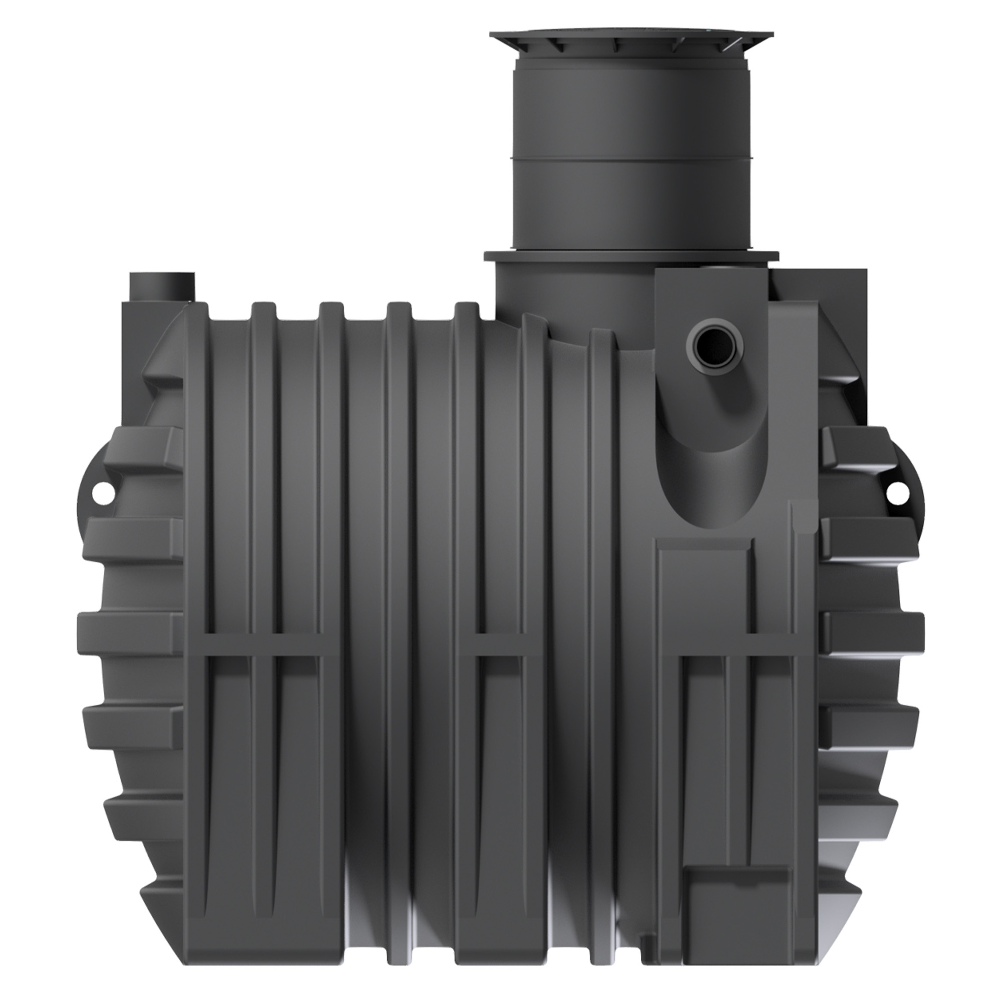 Erdtank 4.700 l mit Tankeinbaufilter, Seitenansicht