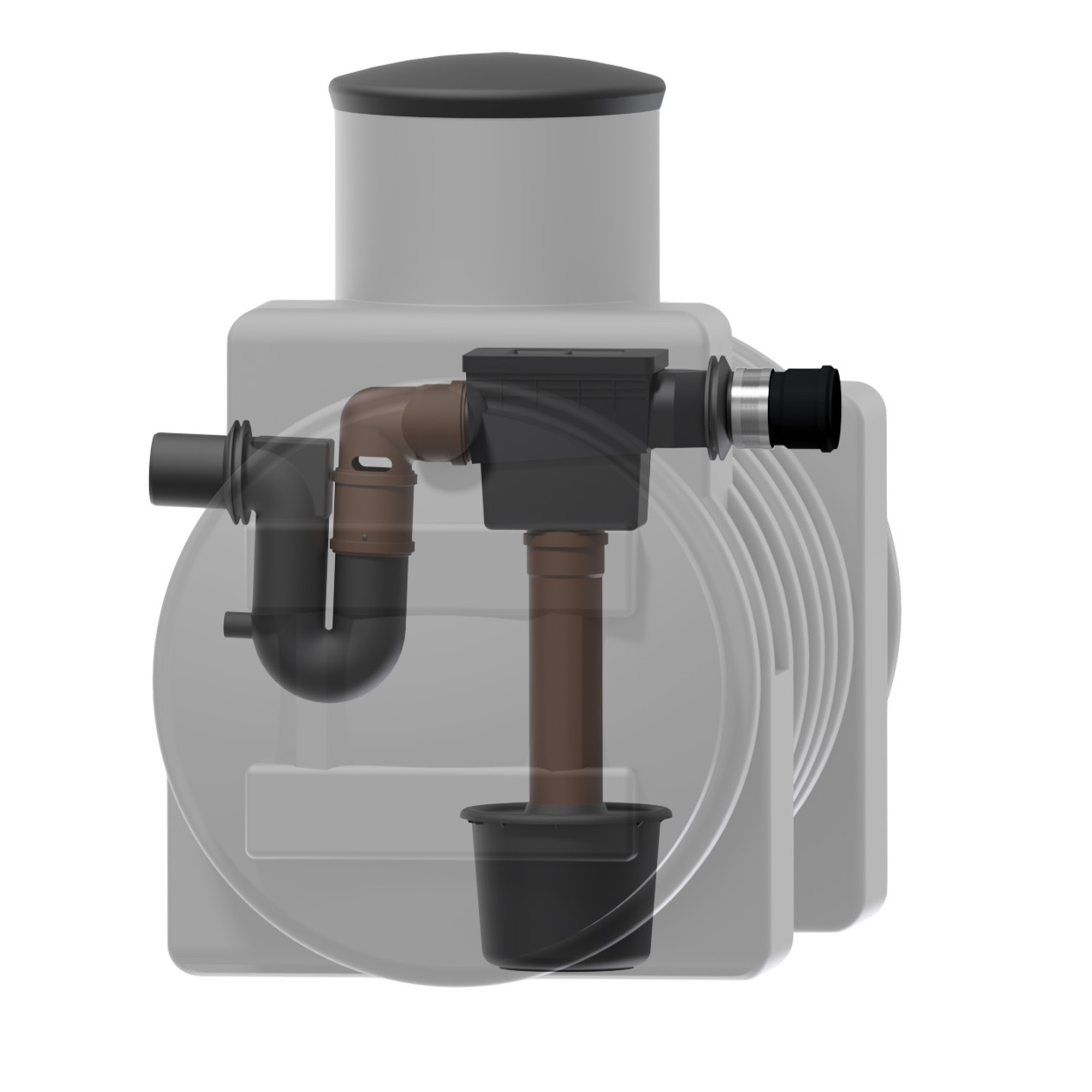 1000 L Erdtank mit Tankeinbaufilter