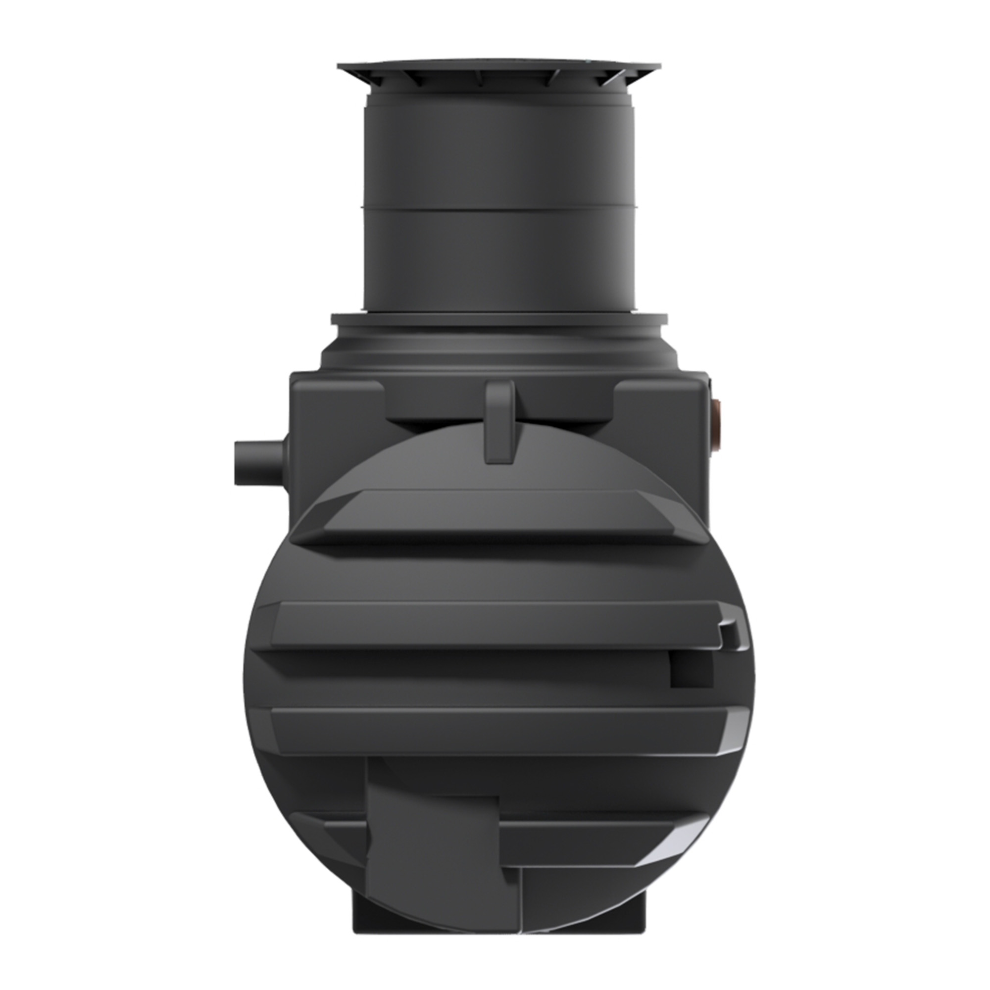 2200 L Erdtank mit Zulaufberuhiger und Filter, Draufsicht