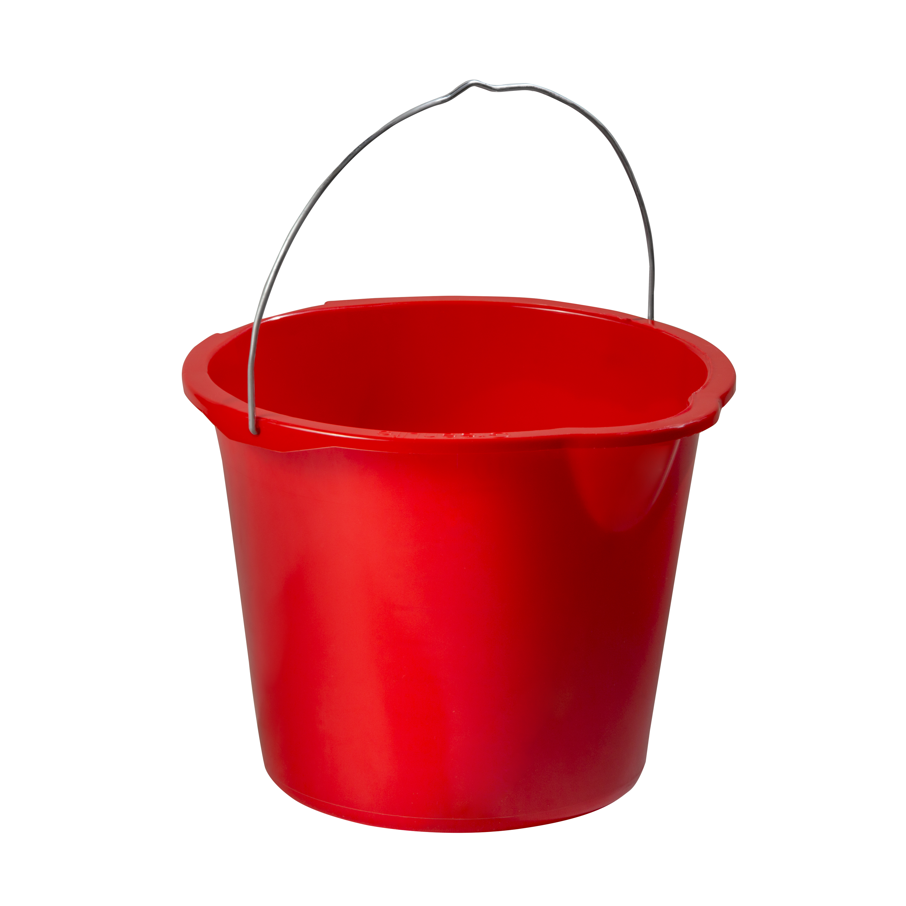 20 Liter roter Eimer mit Metallbügel