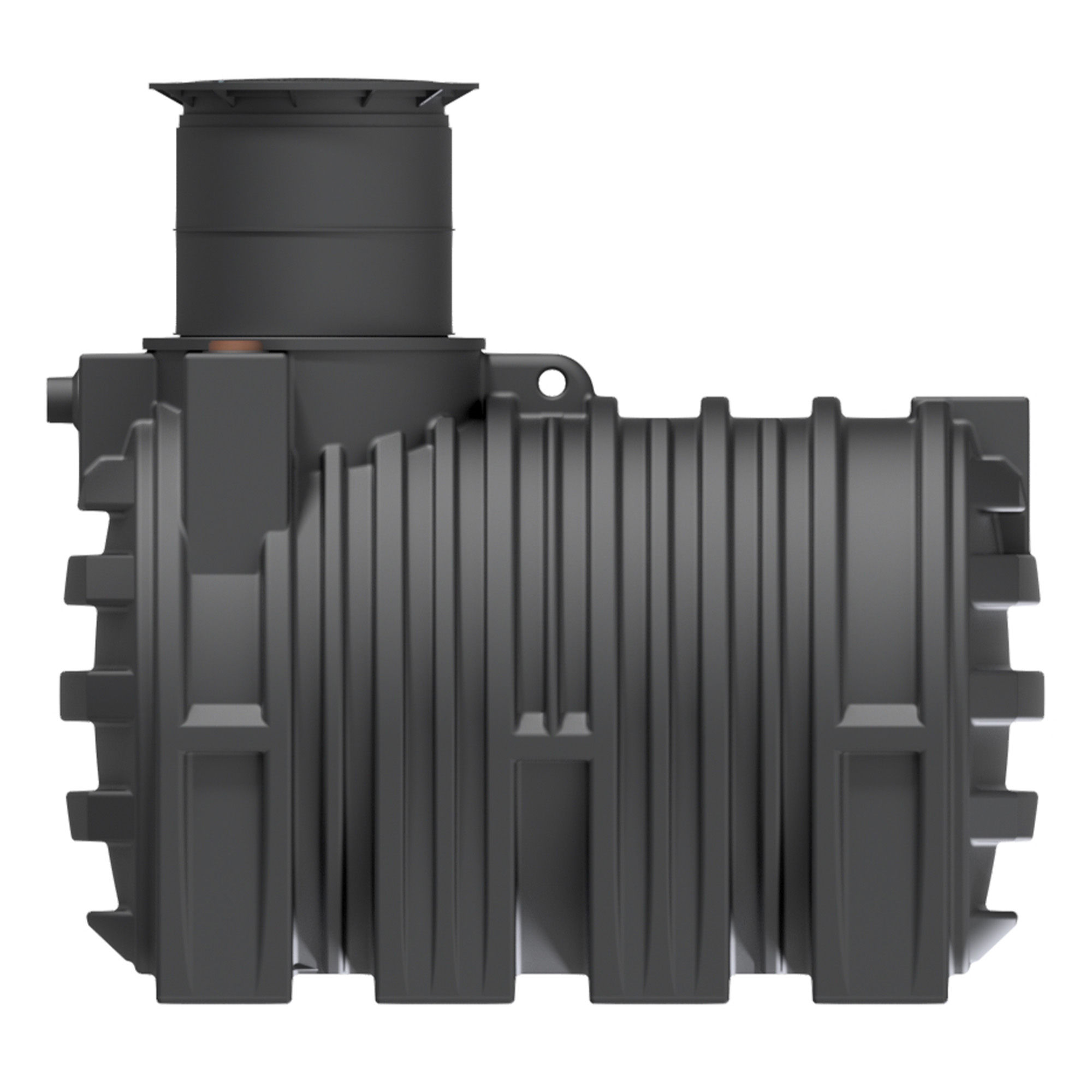 Erdtank 3.300 l mit BioVitor, Seitenansicht