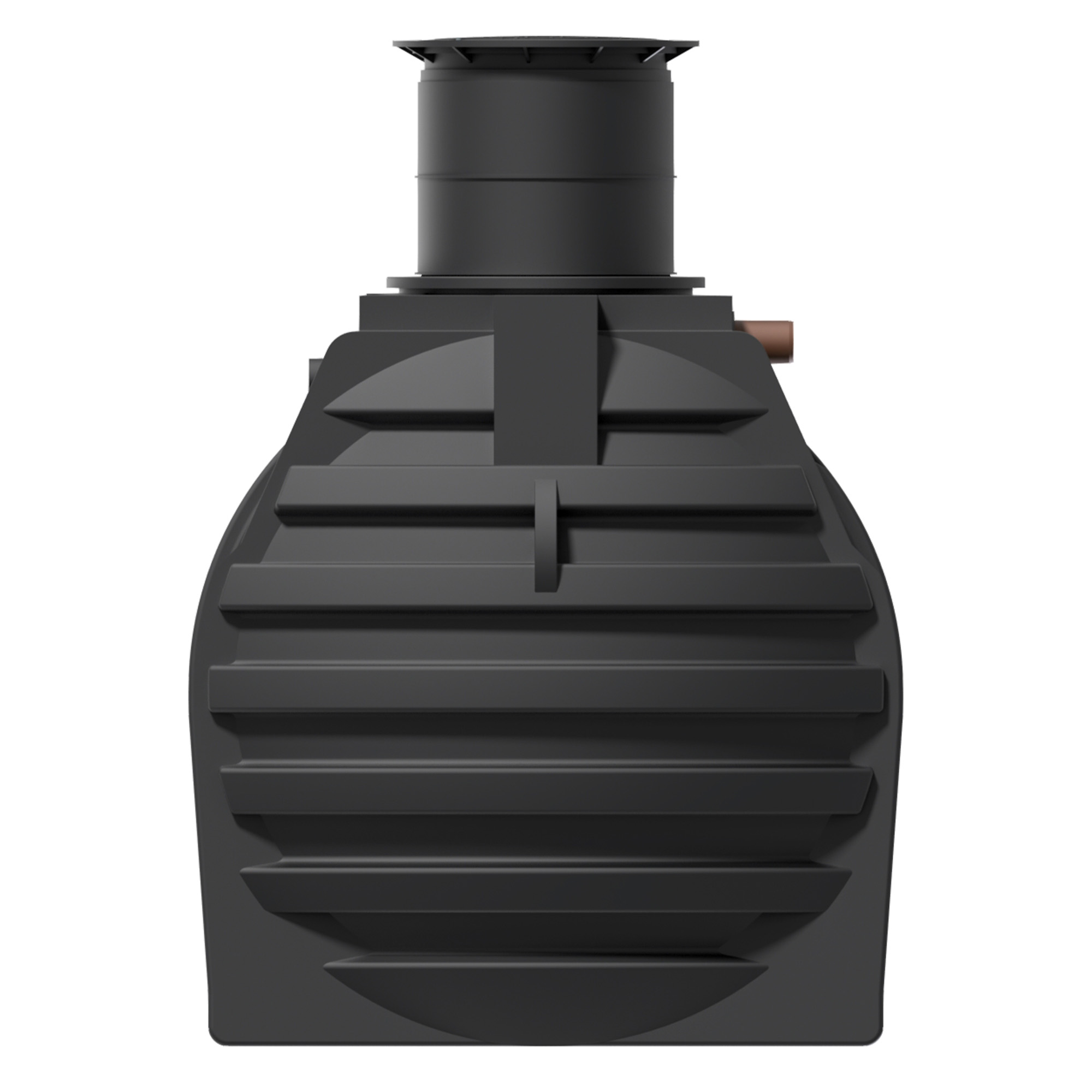 4700 L Erdtank mit Tankeinbaufilter – Rückansicht