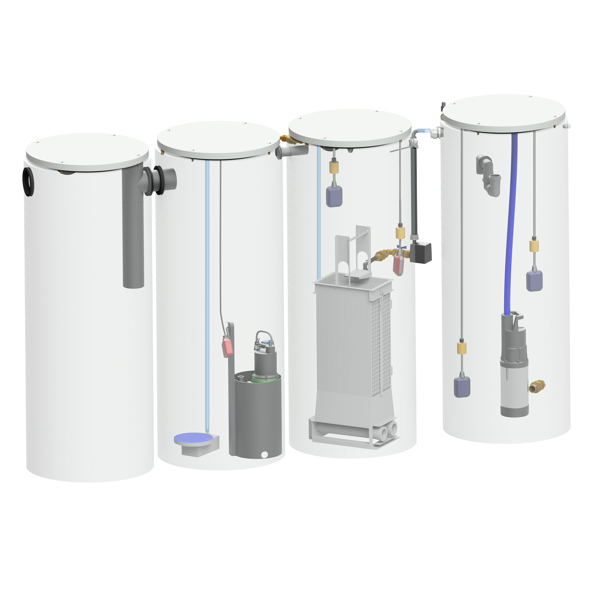 Grauwasser-Recycling-Anlage GWI 1.2-750 (Kapazität 750 l/Tag)