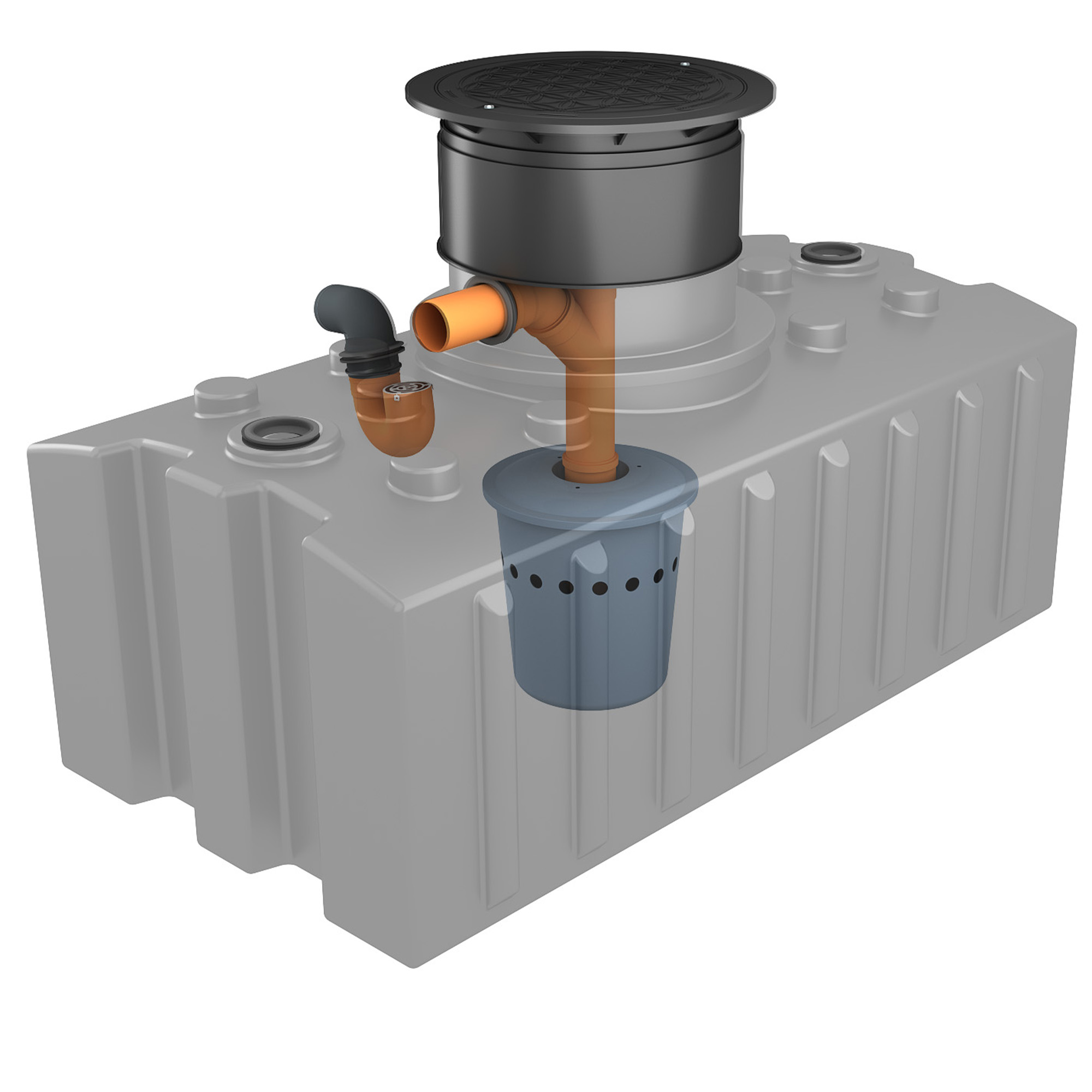 2000 L Flachtank mit Biovitor-Filter