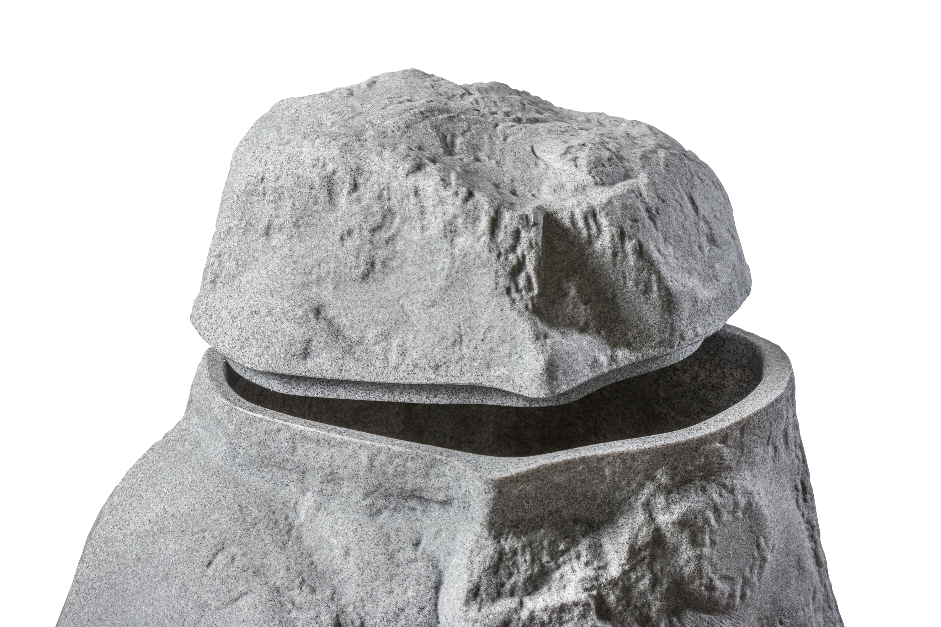 Hinkelstein granitgrau mit Abdeckung