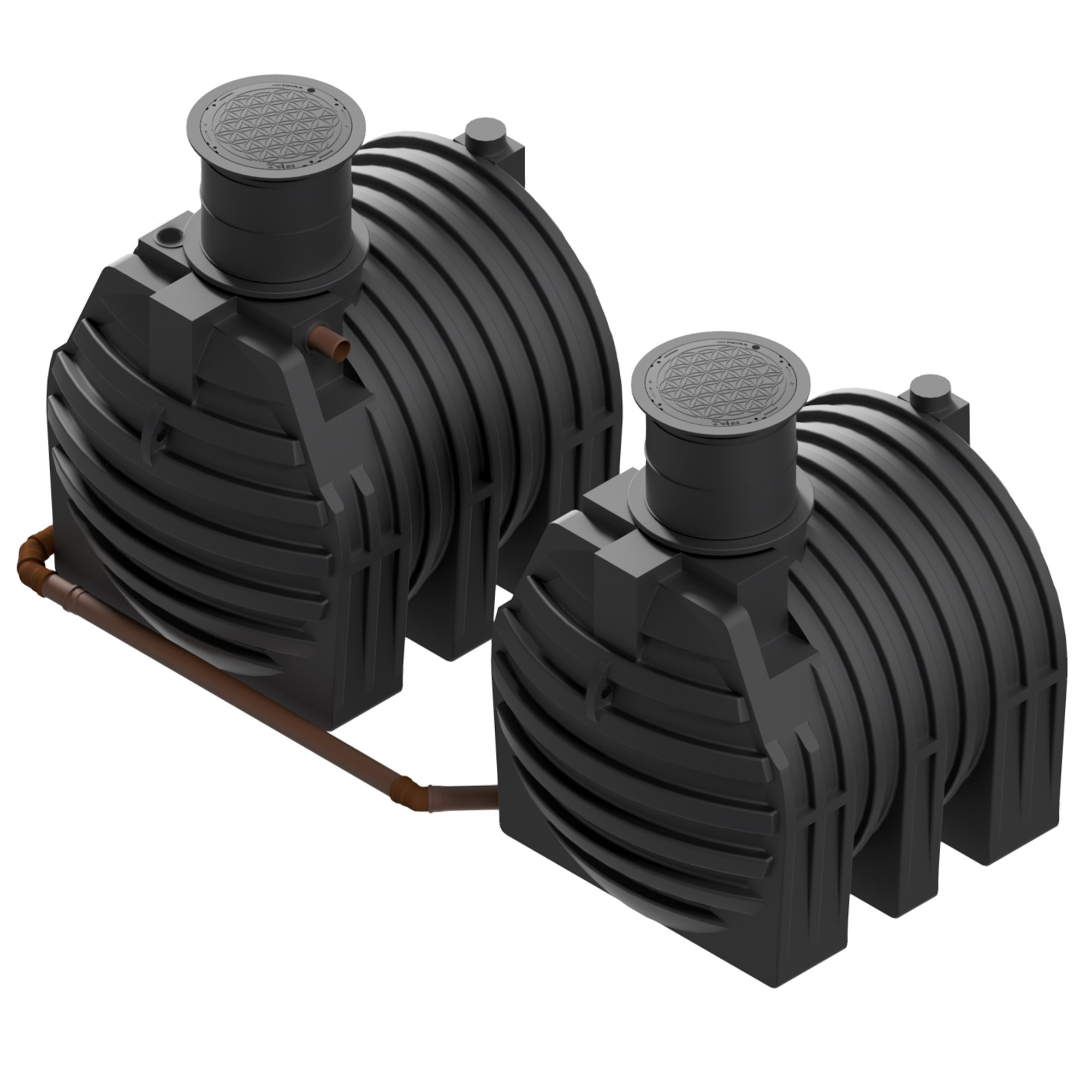 zwei verbundene Erdtanks 9400 LIter