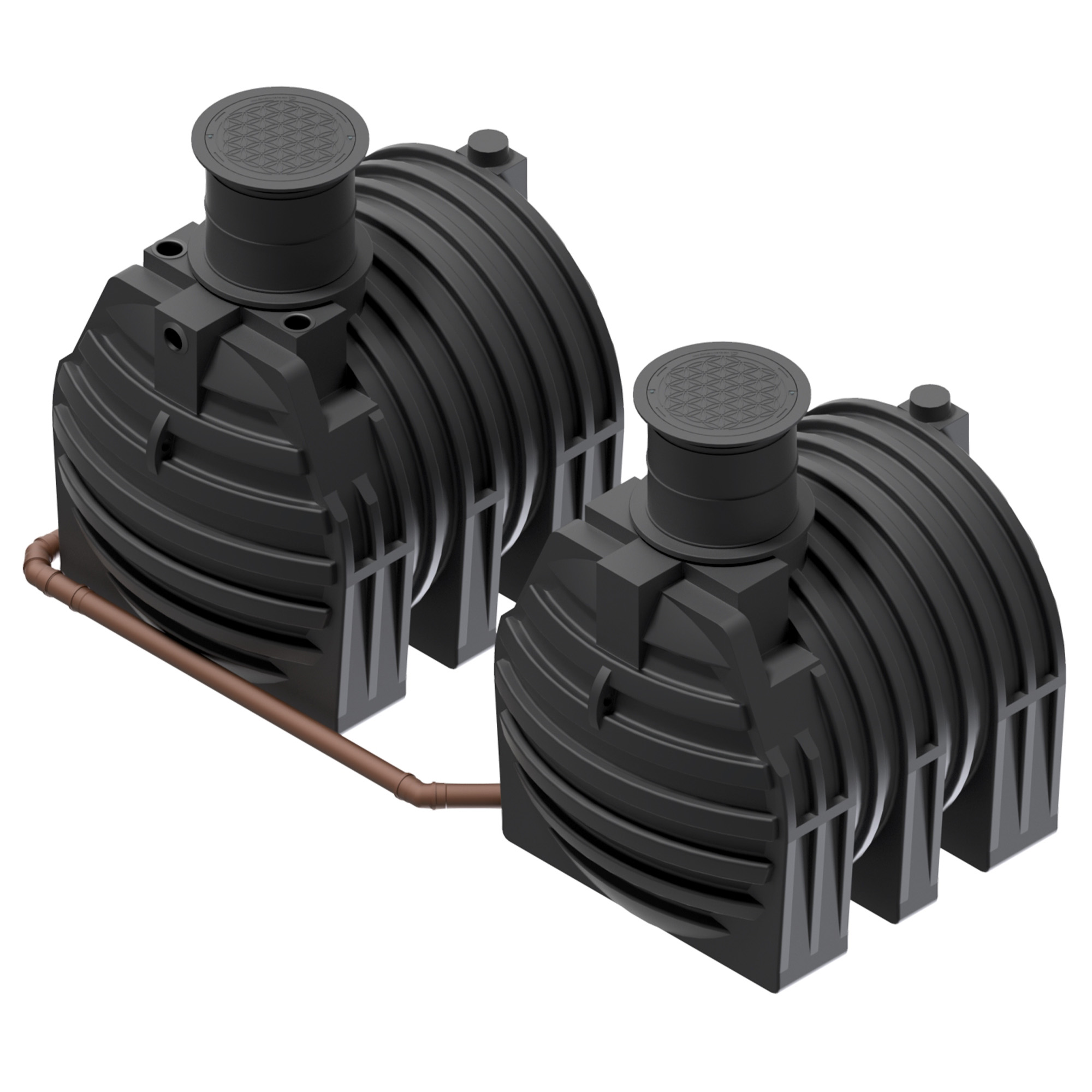 zwei verbundene Erdtanks  9400 liter