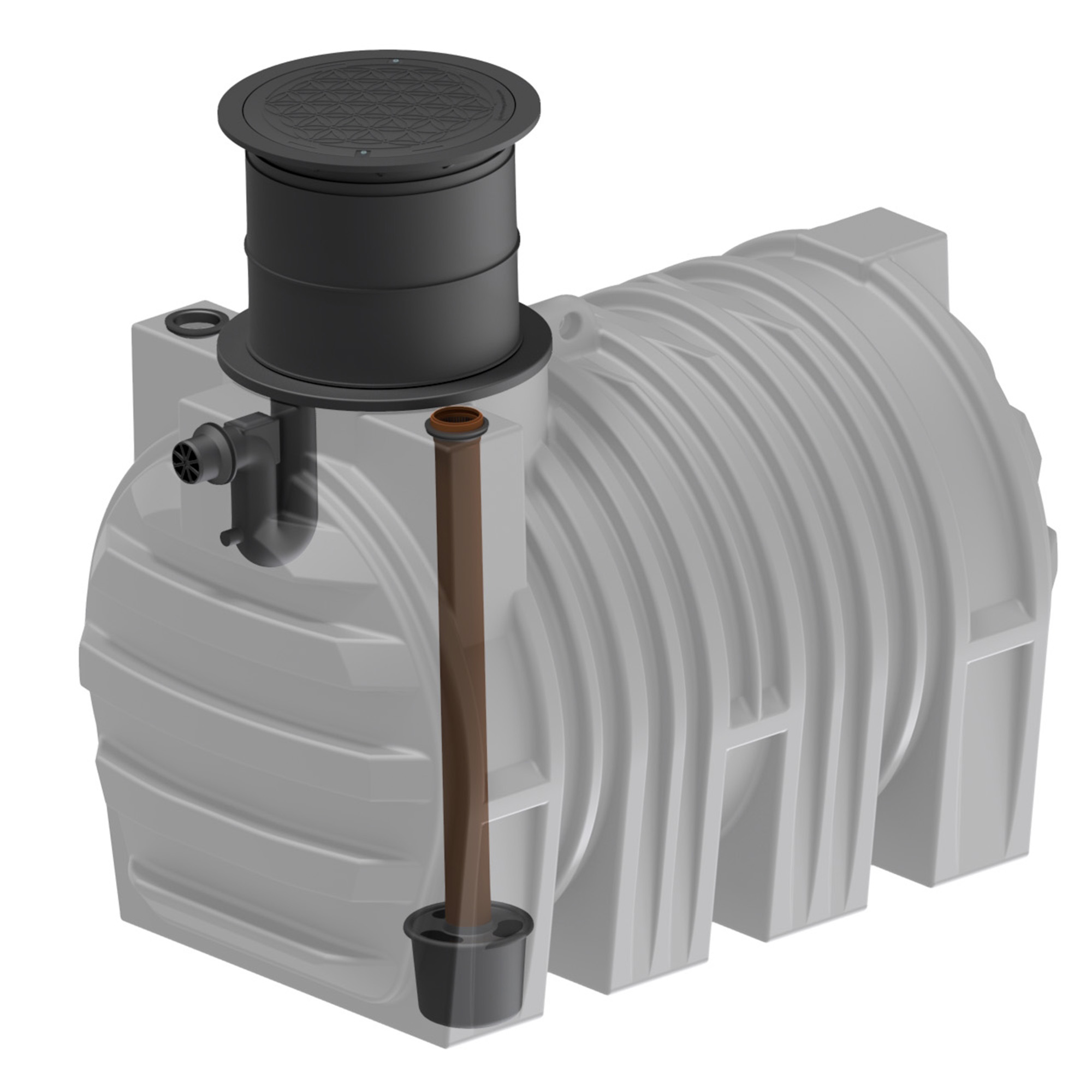 3200 L grundwasserstabiler Erdtank