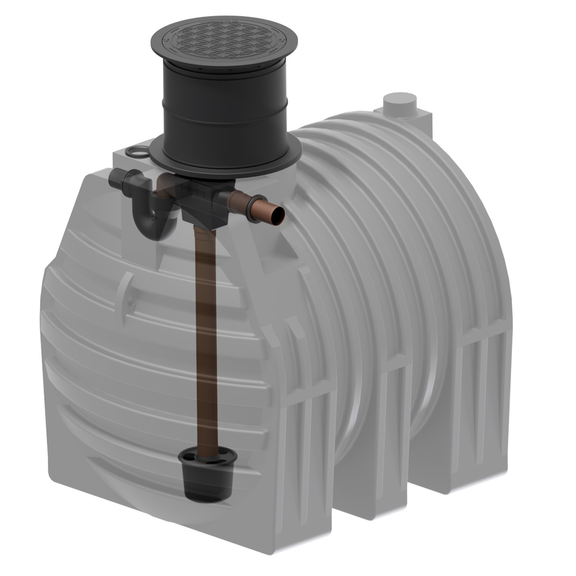 4700 L Erdtank mit Tankeinbaufilter