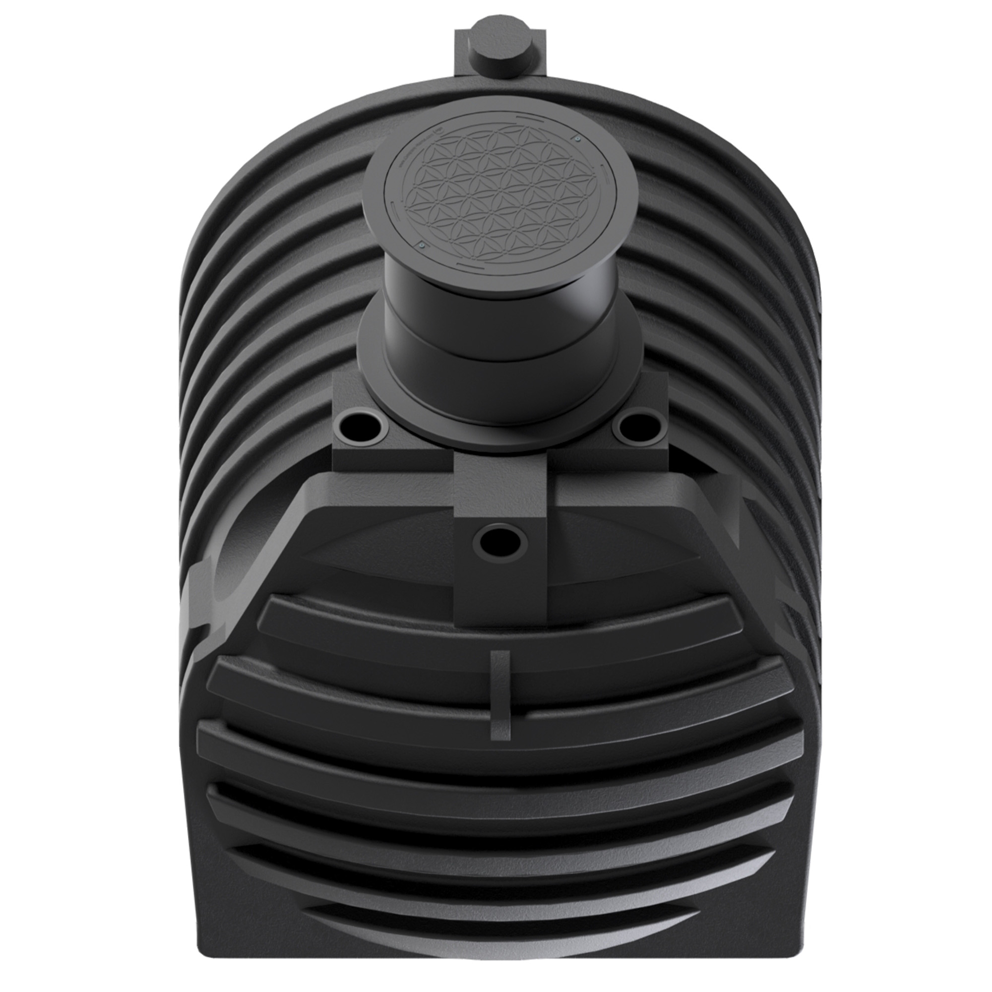 4700 Liter Erdtank, 3 Anschlüsse, ohne Zubehör – Draufsicht