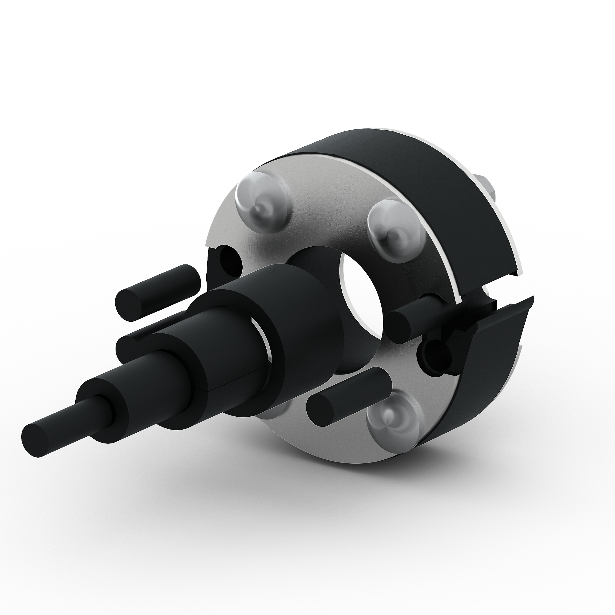 Verschluss zur Wanddurchführung von Rohr- und Elektroleitungen.