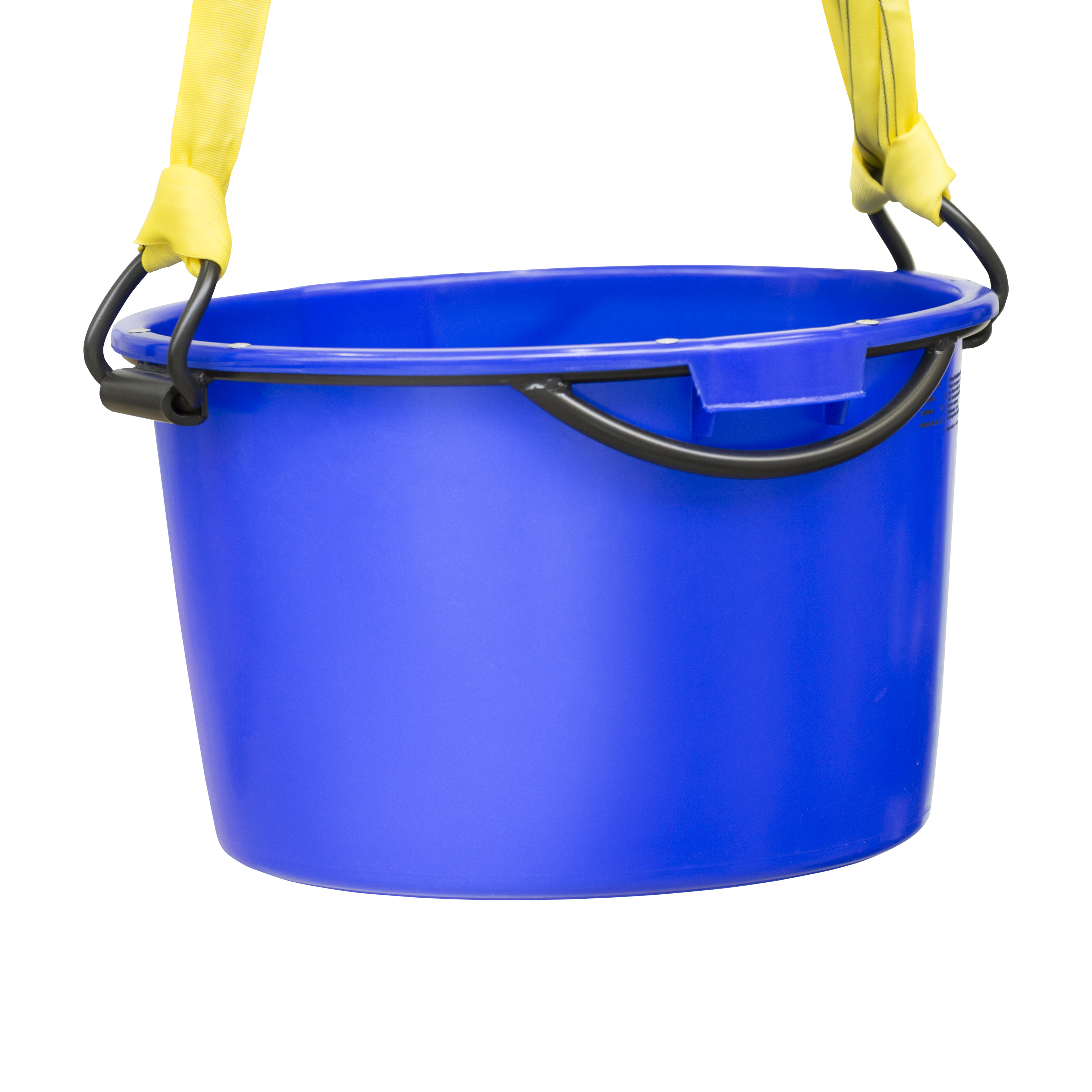 Blauer kranbarer Kübel, TÜV-geprüft, mit stabilem Tragebügel