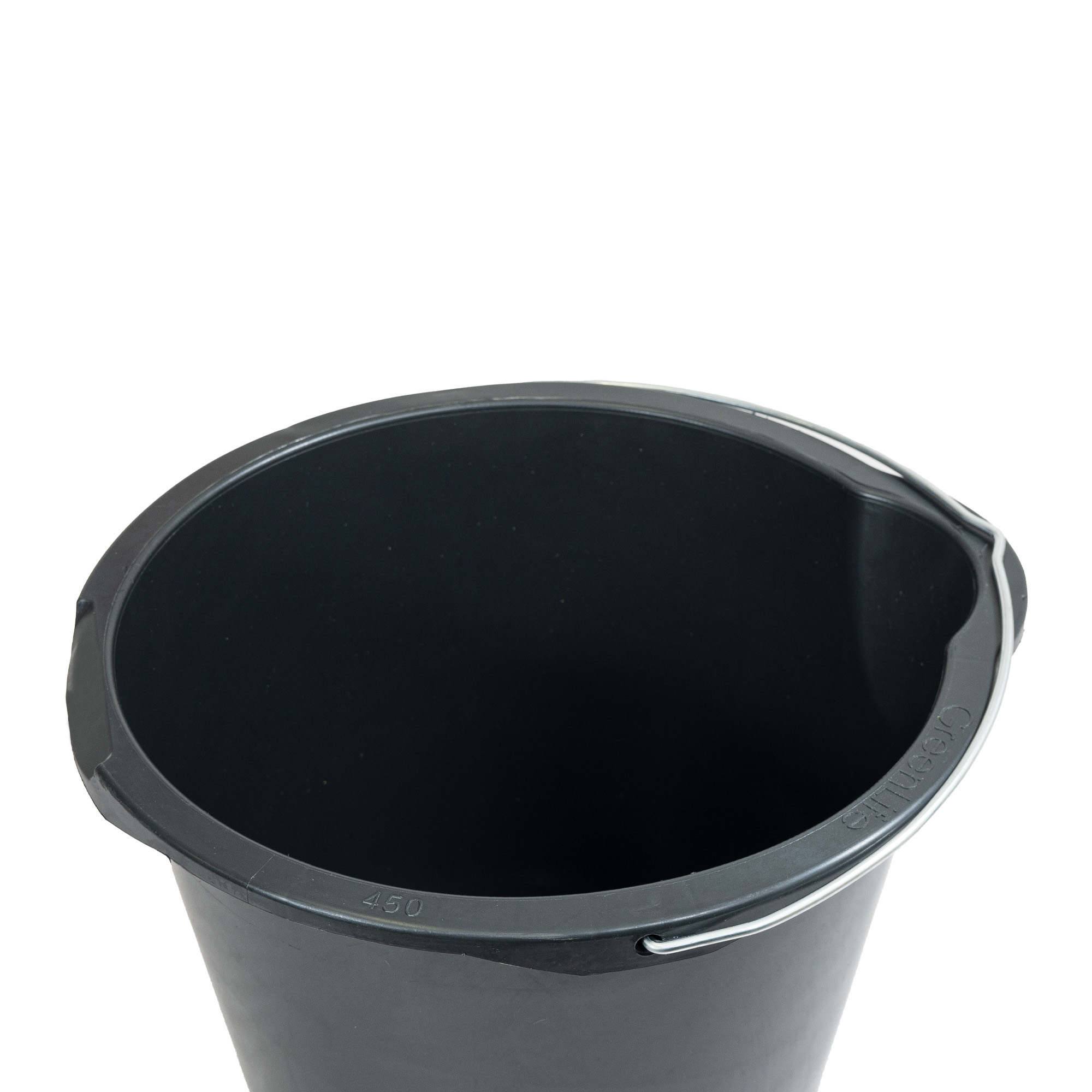 12l Eimer, verstärkt, mit Bügel – Farbe: schwarz – GreenLife