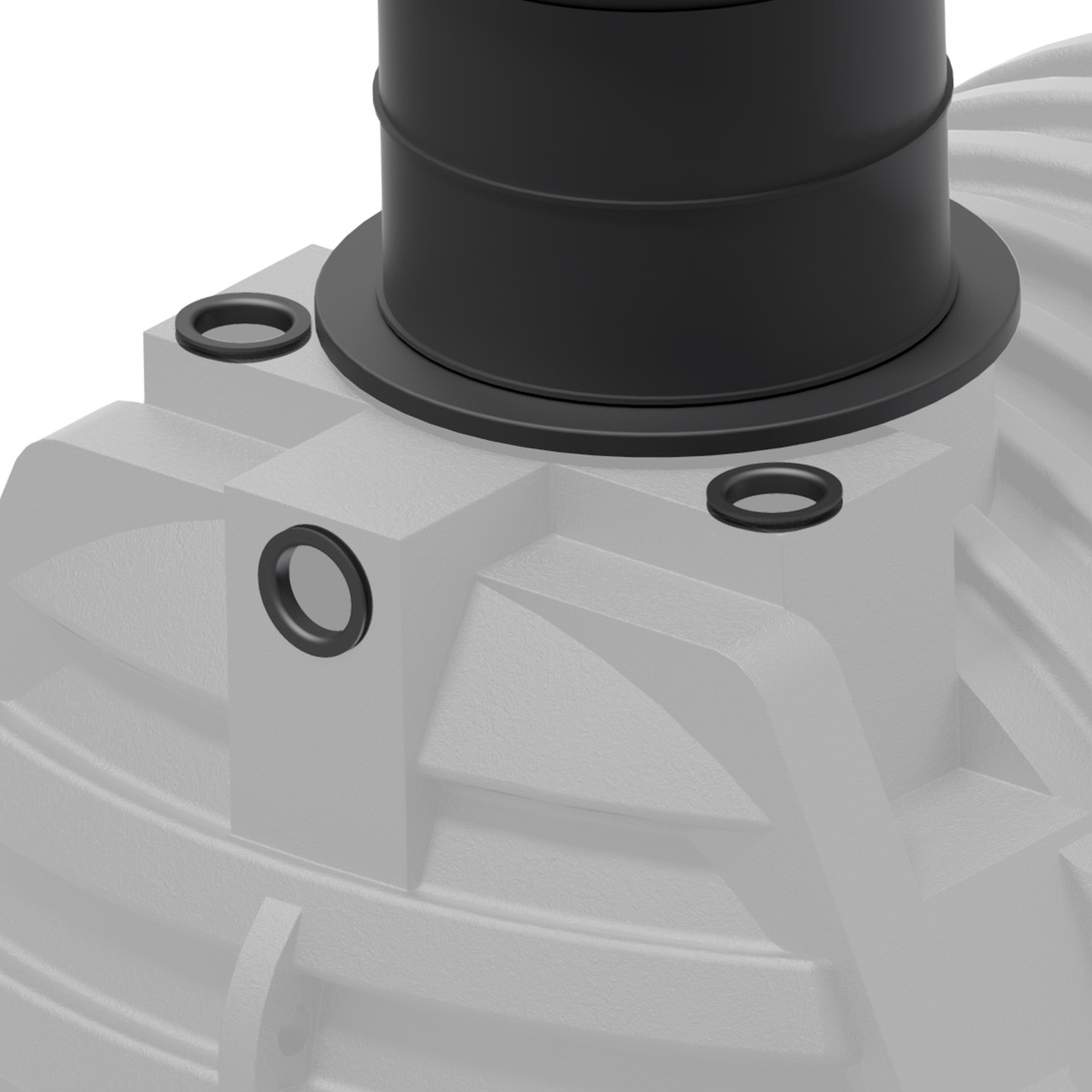 Innenansicht des 4700 Liter Erdtanks mit 3 Anschlüssen