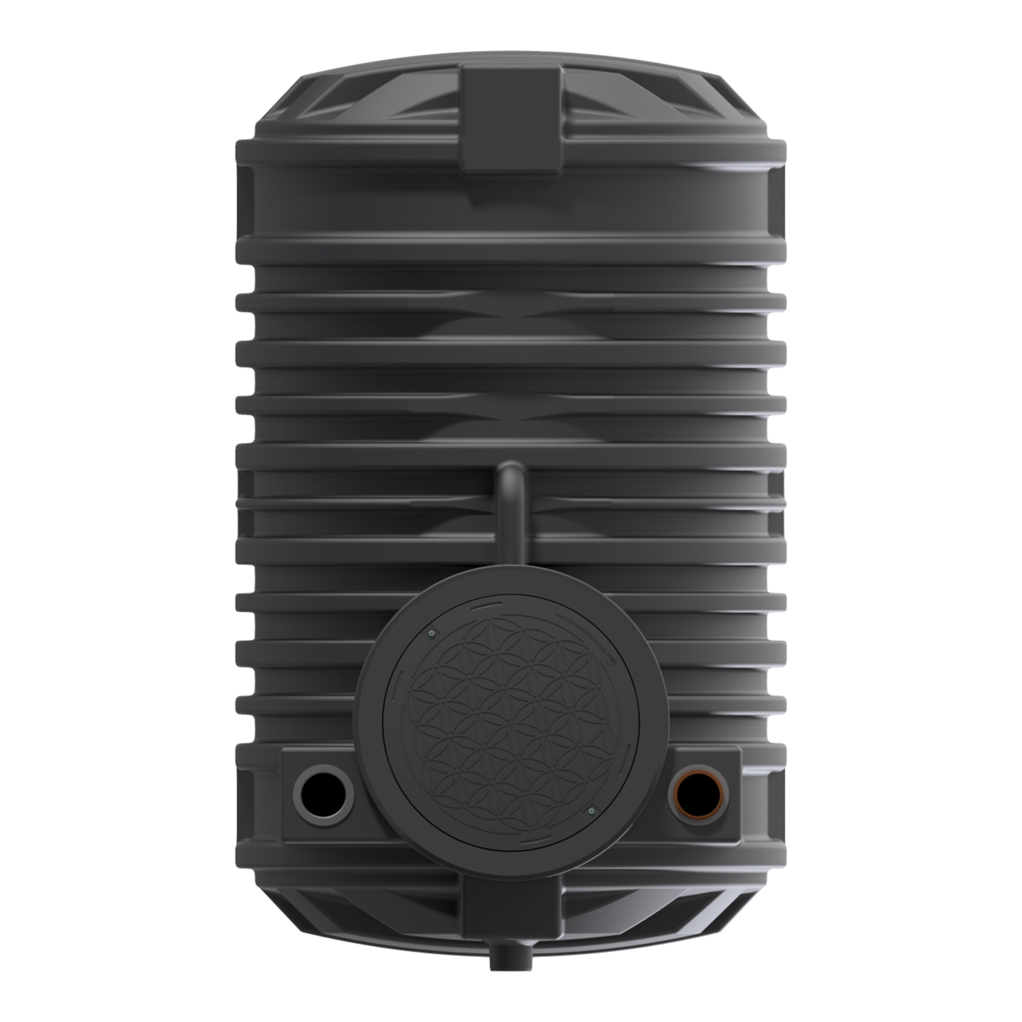 3200 L Erdtank mit Zulaufberuhiger – Draufsicht