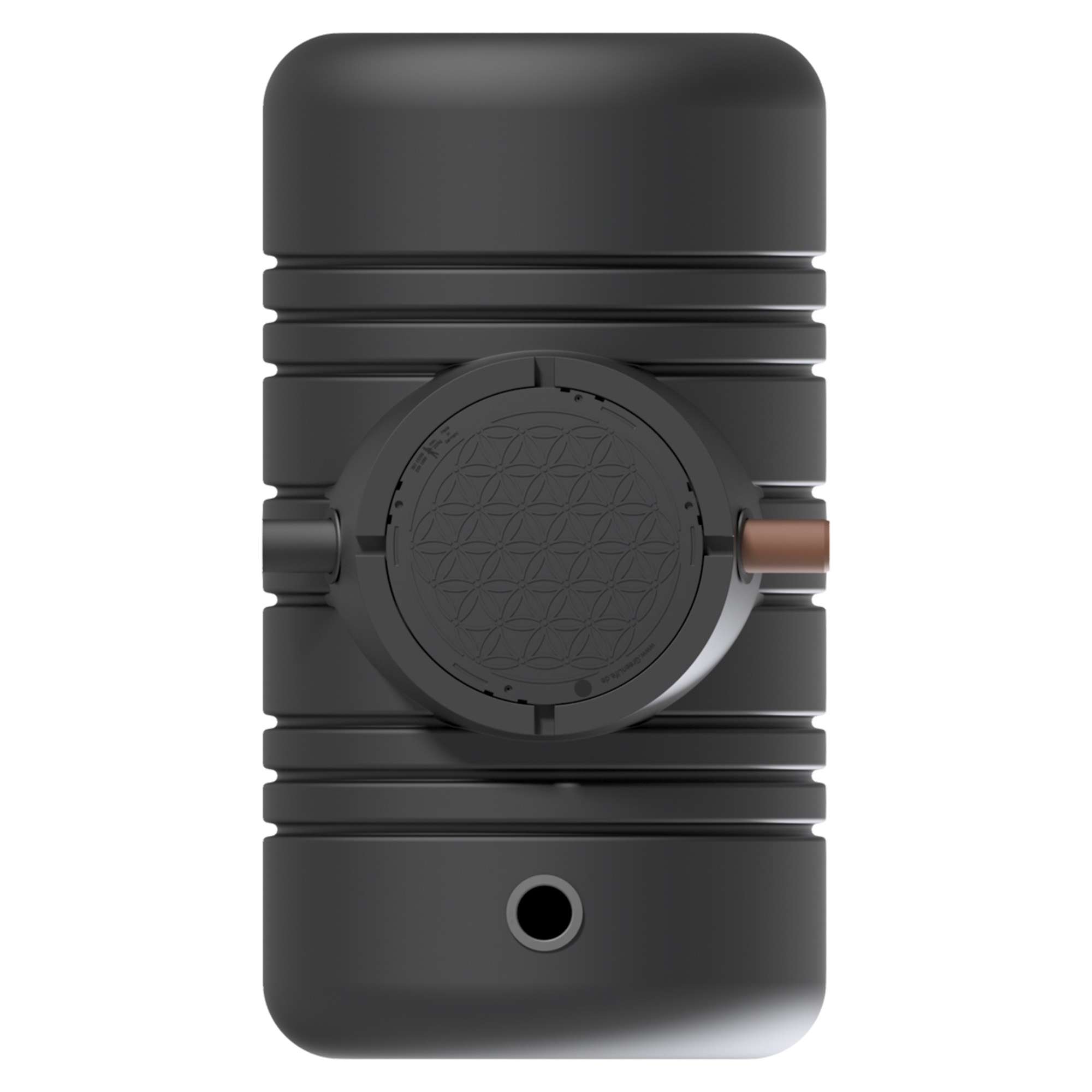 Erdtank 2100l mit Tankeinbaufilter – Draufsicht